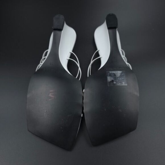 REIKE NEN 5 Strap Wedge Heels White Leather 90s Minimal Y2k Clean Girl Modern 6 - Picture 10 of 12